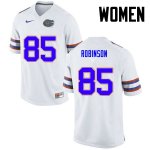 Women's Florida Gators #85 James Robinson NCAA Nike White Authentic Stitched College Football Jersey JMO0062YE